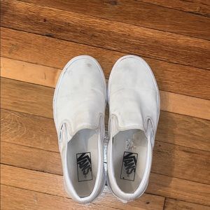 Used White Slip-On Vans